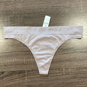 NWT - Aerie Ribbed Seamless Thong Panties - Sandshell - XXL